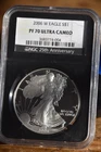 2006-W Proof $1 American Silver Eagle Dollar Coin Rated NGC PF70 Ultra Cameo
