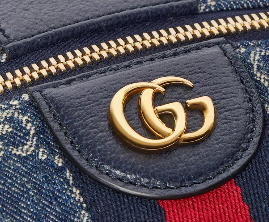 Gucci Vanity Medium Top Handle Bag GG Denim 857799 Japan New
