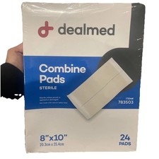 Dealmed Abdominal Combine Pads 8"x10" 24-Pack Sterile Wound Care