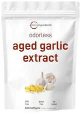 Odorless Aged Garlic Extract Softgels 300 Count