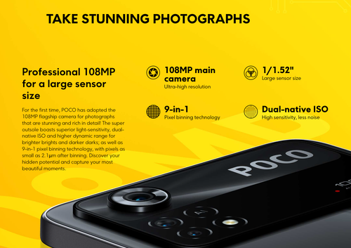 Xiaomi POCO X4 PRO 5G Laser Black - 6GB RAM - 128GB ROM - Global Version - NEW