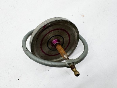 VINTAGE METALL GYROSKOP SPIELZEUG WISSENSCHAFT BALANCE KREISEL LEHRREICH
