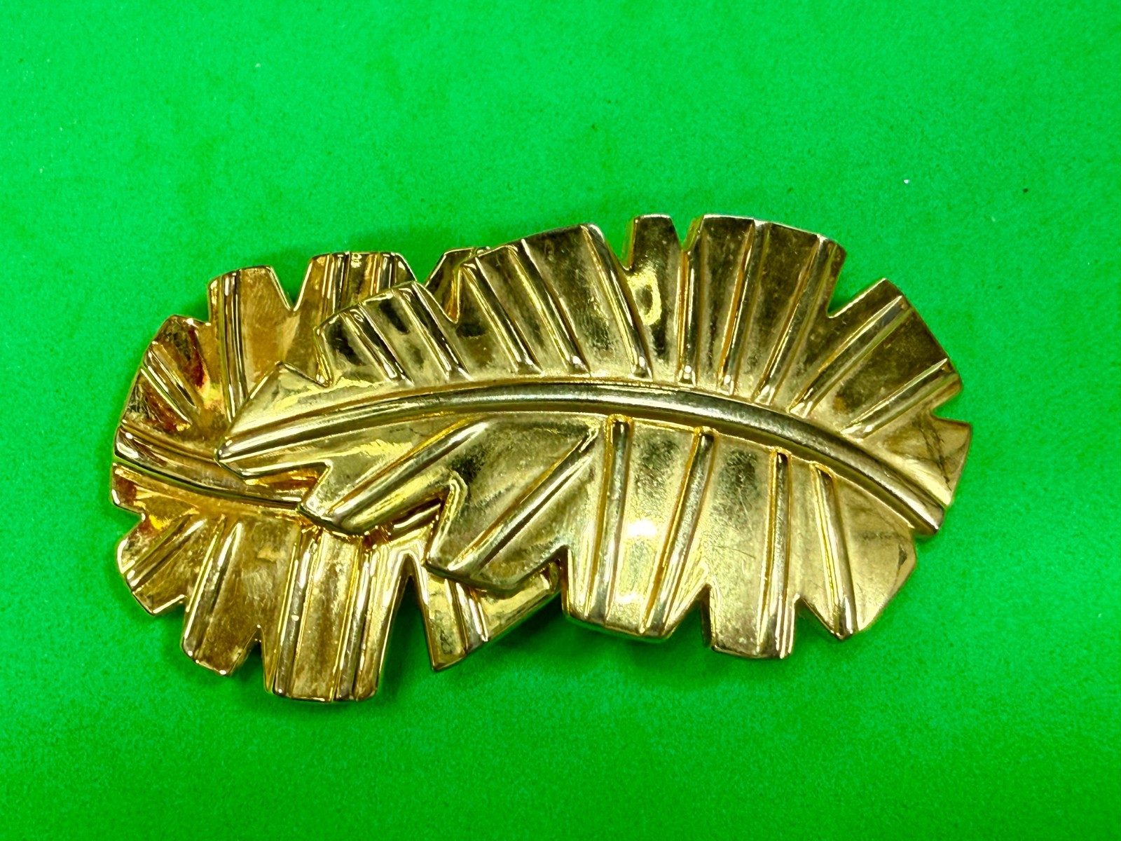 Unique Leaf Leaves Interlocking Two Piece Vintage… - image 19