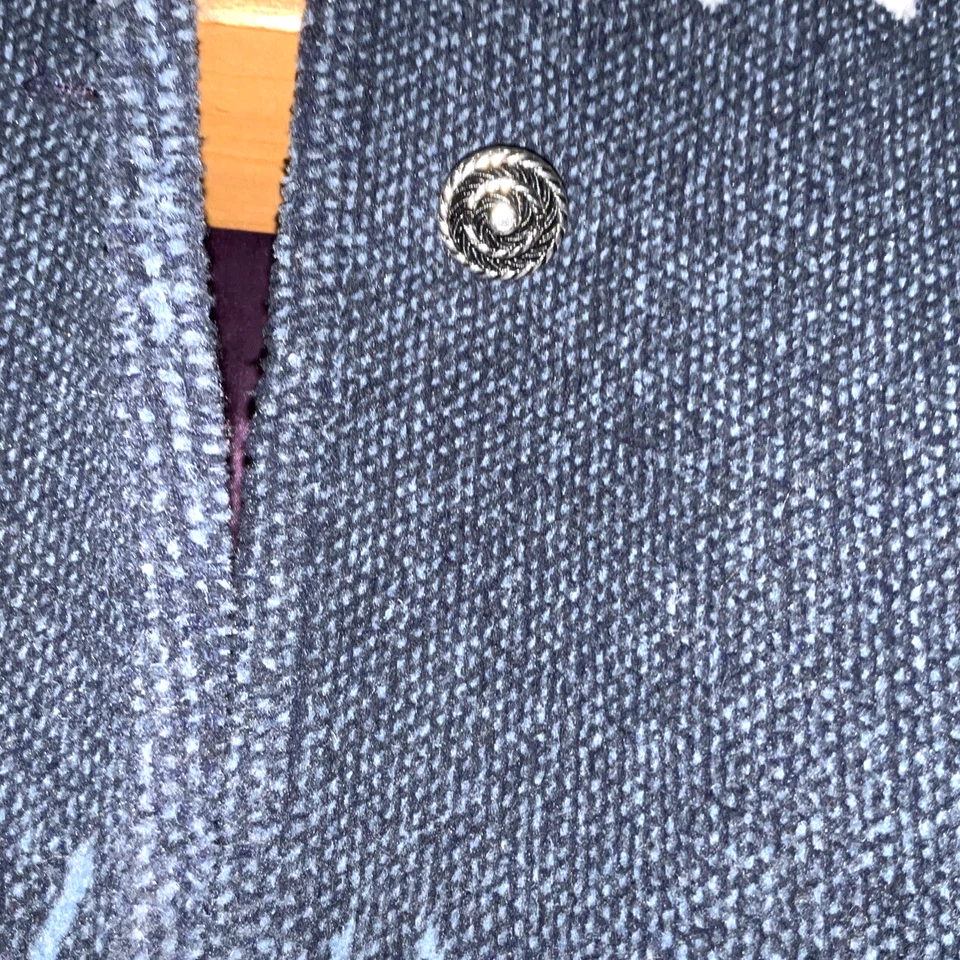 Chaqueta polar vintage FS Limited Aztec Southwest L retazos azul gris EE. UU. Foto 4 de 4