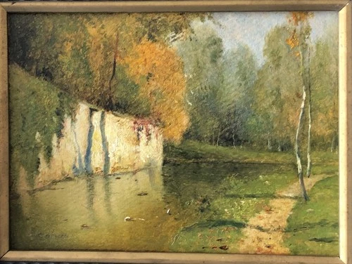 COLMO Giovanni (1867-1947) Attributed to, Italian painter. Oil on cardboard.