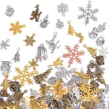 stino 100 G Vintage Antique Metal Charms for Jewelry Making, Bulk Silv