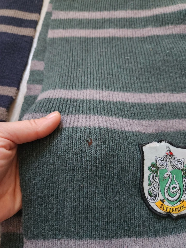Harry Potter Hogwarts Garra de Cuervo, Slytherin Tejido Bufandas Flecos Borlas Talla Única Foto 3 de 4