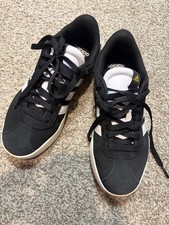 Size 8 - Adidas VL Court 3.0 Black White W