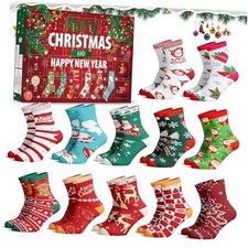 Christmas Advent Calendar 2025-24 Days Christmas Countdown Calendar 12 Pairs