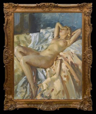 Hand Painted Portrait Woman Female Nude Oil Painting Classical Art Antique Style