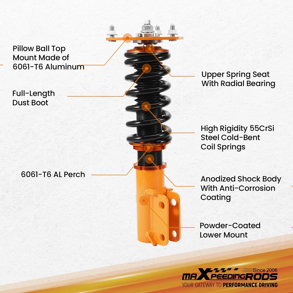 MaXpeedingrods Racing Coilovers for Mitsubishi 3000GT 91-99 FWD - Image 3 of 4