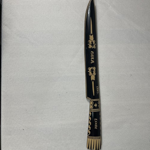 Suva Fiji Polinesia Carved Wood Ceremonial Dagger Knife Weapon