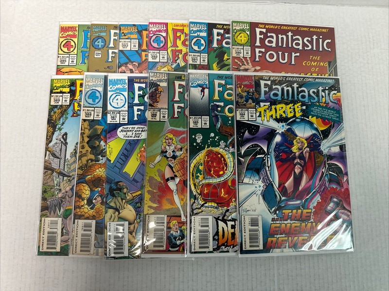 Fantastic Four #384-395 Volume 1 1961 Lot Of 12 Marvel Comics 1994 Key Issues