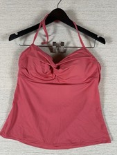 Athleta Twister Tankini Top With Bra Women's 36B/C Pink UPF 50 Underwire Swim