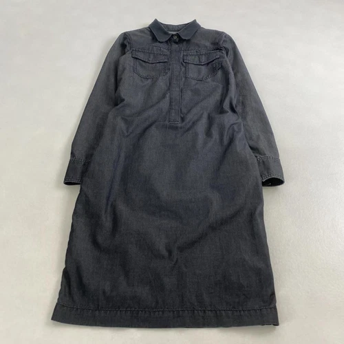 Gucci Vestito Denim Pelle Interruttore Lungo 36