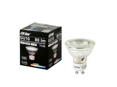 LED-line® LED GU10 1W Reflektor 80lm 120° Glas 220-260V Neutralweiß 4000K - Bild 1 von 4