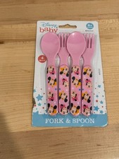 Disney Baby Fork  Spoon, 4 Sets, 6 Months, BPA-Free
