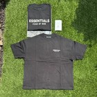 Fear Of God Essentials FW24 Jersey Crewneck T-Shirts - AUTHENTIC - Black