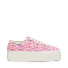 Superga - Sneakers Donna 3790 Platform Heart Crochet Print Leggera