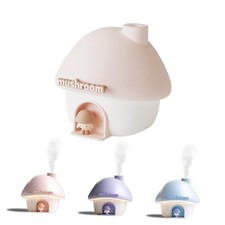 Cute Mushroom House Humidifier, 300ml Small Cool Mist Humidifers, USB Pink