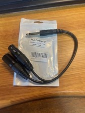 TRS 1/4 Male to XLR Female Male, Splitter , Adapter, Y Cable