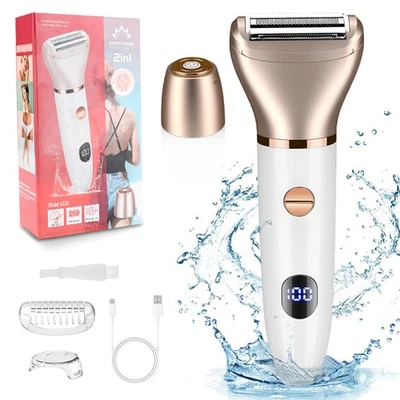 Electric Razor Shaver Women Hair Remover Wet Dry Painless Lady Body Rechargeable