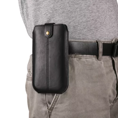 Leder Handytasche Handy Gürteltasche Universal Smartphone Tasche Schutzhüllen - Bild 9 von 9