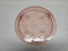 Jeanette Pink Depression Glass Sunflower Pattern 10" 3-Footed Cake Platter