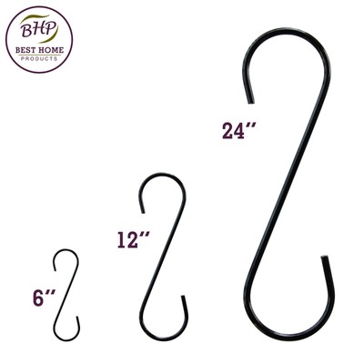 Metal S Hooks 6 12 24 Hang Bird Feeders Plants Rust