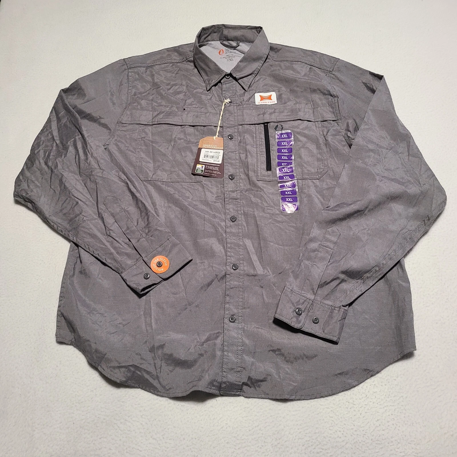 The American Outdoorsman Men's Sz XXL The Ozarks Fishing T Shirt Long Sleeve