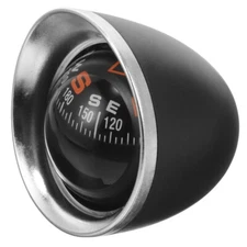 Small Car Dashboard Compass Car Mount Compass Black Compass for Vehicle Boat