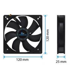 NEW KINGWIN CF-012LB 120mm 12CM Black Case Fan Silent Descktop Computer Case Fan