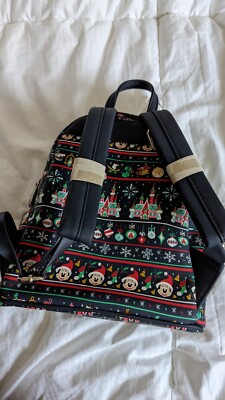 LOUNGEFLY HOLIDAY Mini Backpack- DISNEY PARKS MICKEY  display picture 3