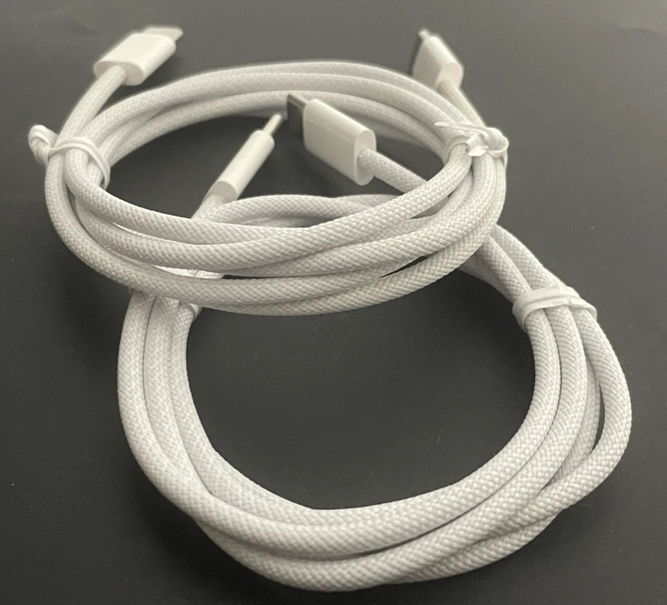 2 x Cabo Apple Tipo-C Trançado Genuíno USB-C para USB-C Cabo Original 1m A2795 - Imagem 3 de 4