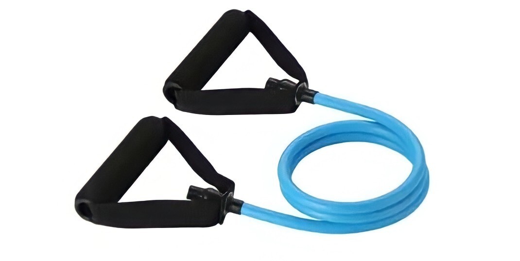 Cuerda elástica gimnasia, 1'2m (Azul).