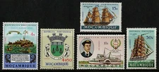 Mozambique 1961/63/67/72 - Ships - Sc#450-452-454-478-503 Lot of 5 Mint MNH VF