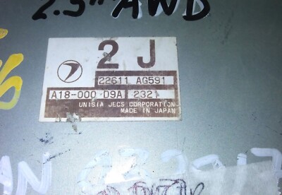 22611 AG591 ecm ecu computer 2003 Subaru Forester | eBay