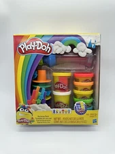 Play-Doh Rainbow Twirl Set, 8 Cans of 3-in-1 Rainbow Compound, Molds, Twister 3+
