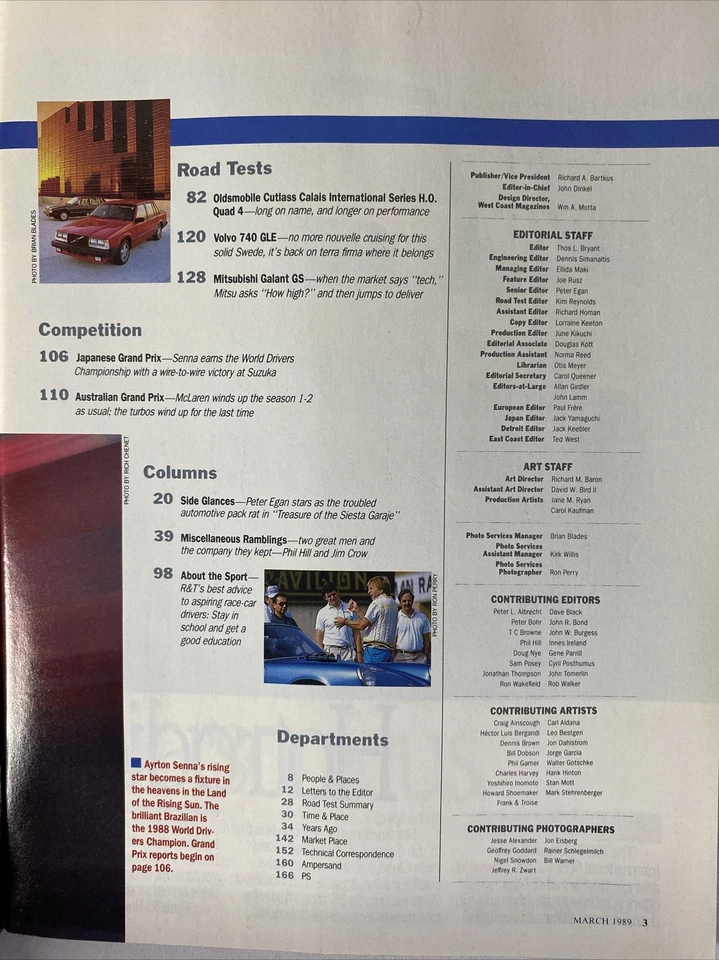 1989 March Road & Track Magazine All New Nissan 300ZX  (CP179) - Image 2 of 3