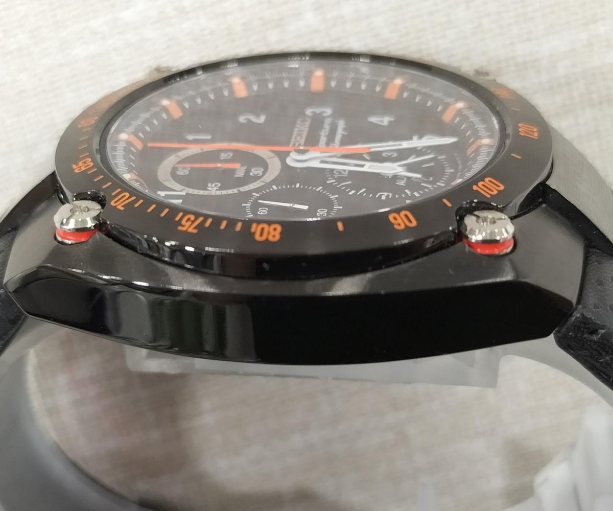 Seiko Sportura 7T62-0KS0 Chronograph St.Steel Sapphire Black