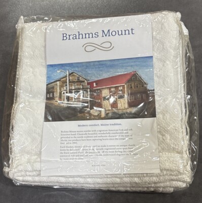 Brahms Mount Sandpiper Baby Cotton Blanket White 