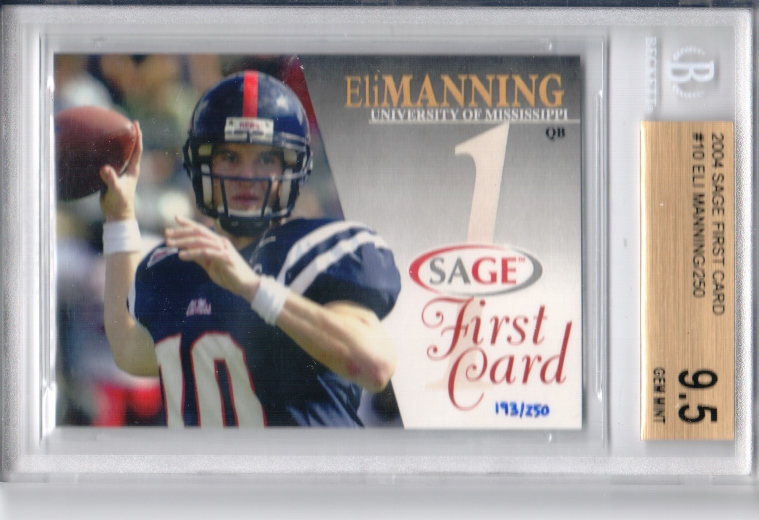 Eli Manning Press Pass Se Class of 2004 #1 Class of 2004