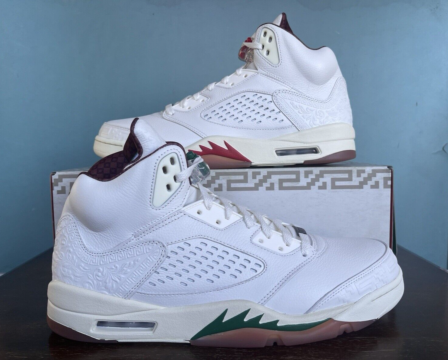 PONY Nike Air Jordan 5 Retro "El Grito" Sail Mexico Uomo Taglia 14 HF8833 100