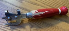 Vintage A&J Red Handled Can Opener - Made in USA