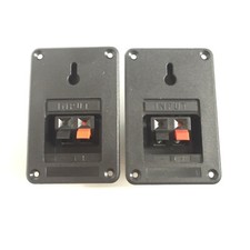 2 Way Speaker Wire Terminal Wall Panel Input Push Type For Audio Cable 91x60mm
