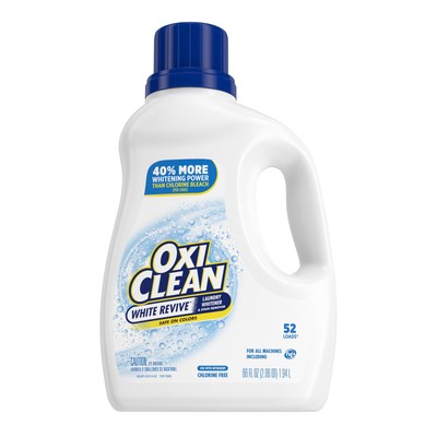 OxiClean White Revive Laundry Whitener and Laundry Stain Remover Liquid, 66 floz