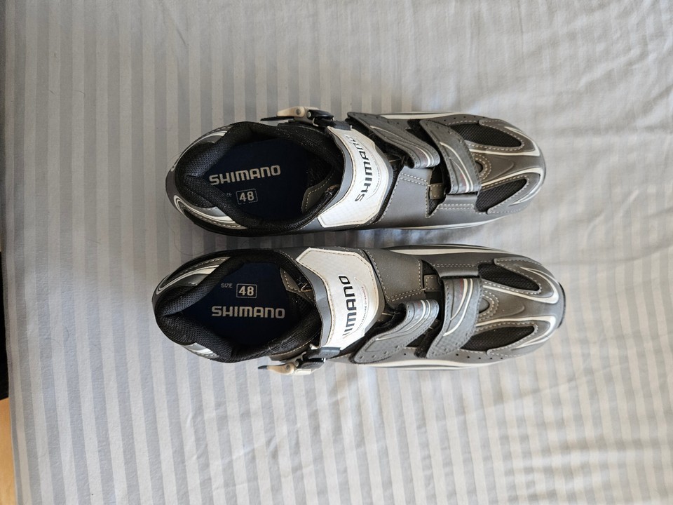 Shimano SHM087G Cycling Shoes Gray White Mens Size EU 48 US 12 eBay