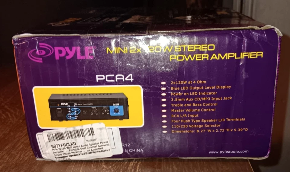 Pyle PCA4 240W 2 Channel Power Amplifier - Black - Image 3 of 4