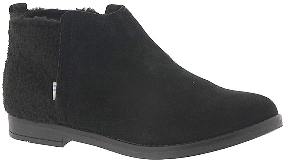 Bota TOMS 258623 Little Kids Girls Deia camurça preta tamanho 3.5 média - Imagem 3 de 4