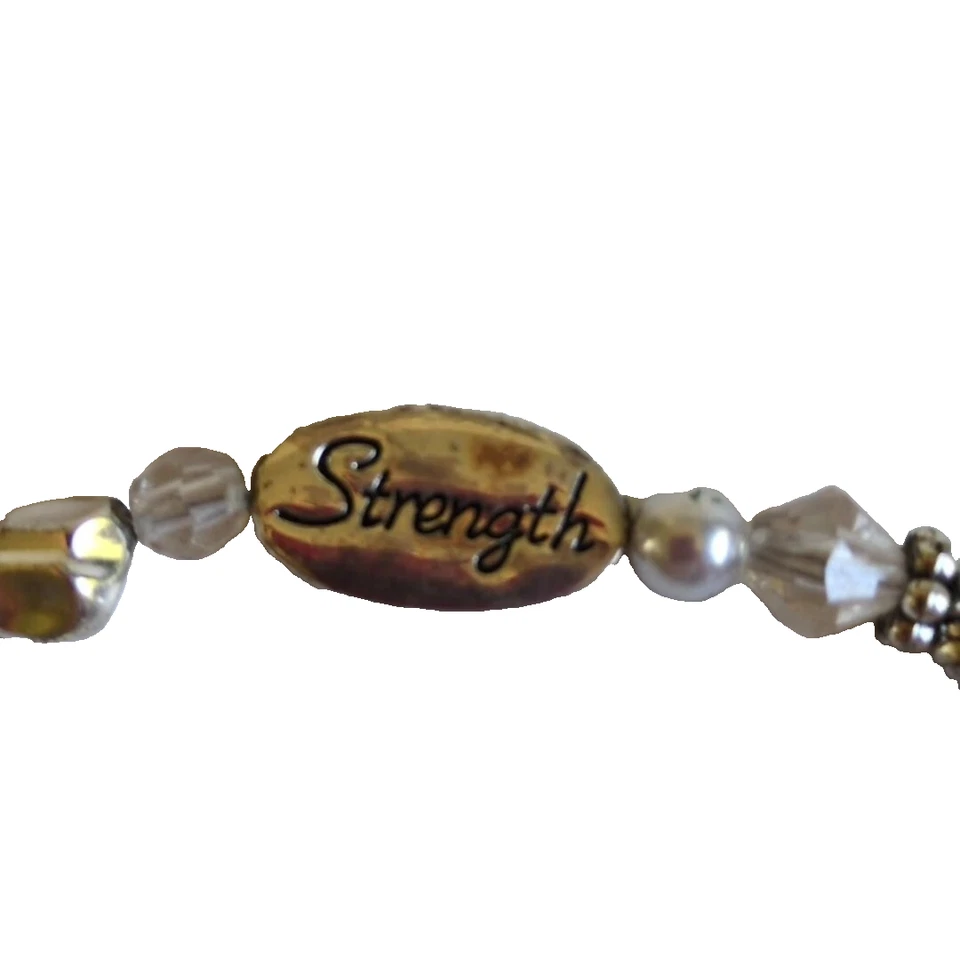 Браслет с бисером романтическая фея посеребренное вдохновение вера сердце подвеска вдохновение - Изображение 4 из 4